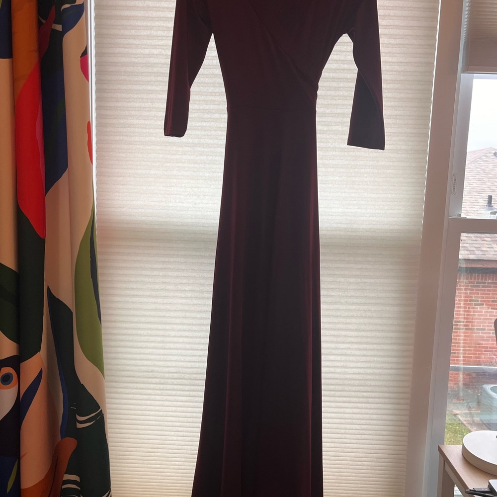 Elegant Wine Maxi Dress